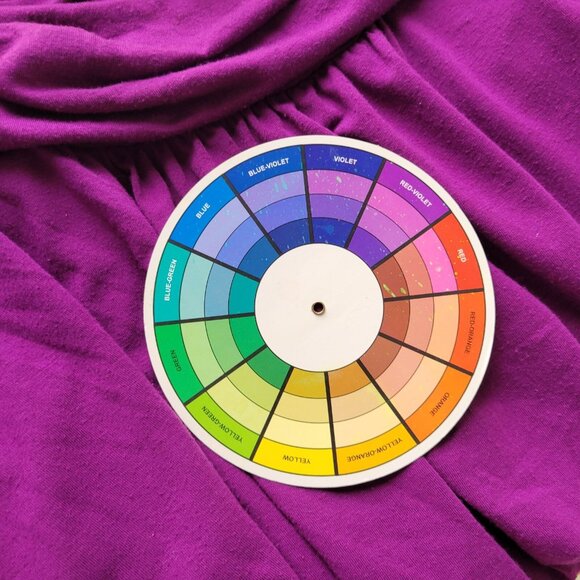 Just My Size Women Top 4X Plus Tunic Draped Neck Purple Poly Blend PUR27E - Picture 8 of 8